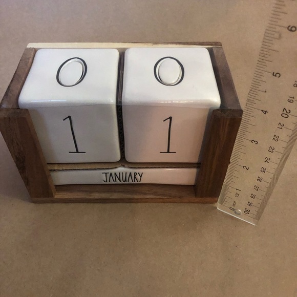 Rae Dunn Perpetual Block Desk Calendar - Picture 2 of 4